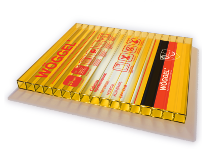 Сотовый поликарбонат( 08)  WOGGEL Желтый