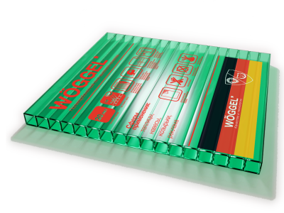 Сотовый поликарбонат( 08)  WOGGEL Зеленый