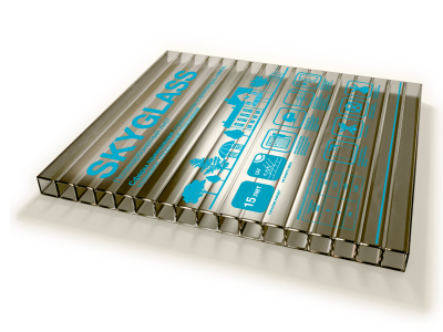 Сотовый поликарбонат( 04 ) SKYGLASS/СКАЙГЛАСС  Бронза