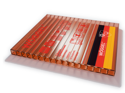 Сотовый поликарбонат( 08)  WOGGEL Коричневый