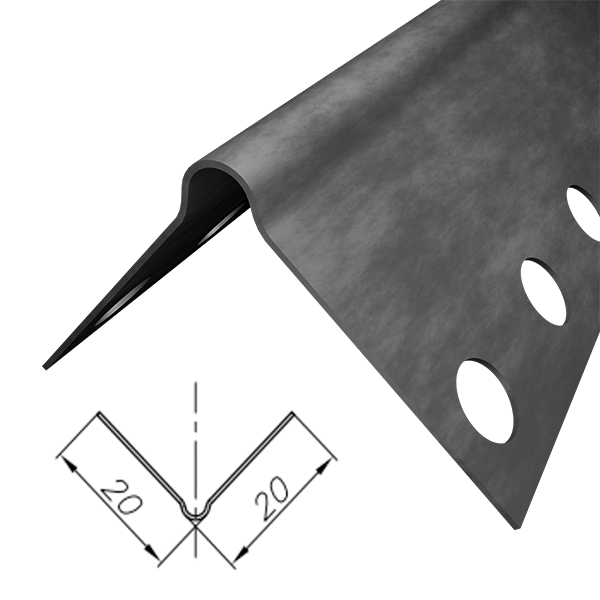 Угол перфорированный 20x20