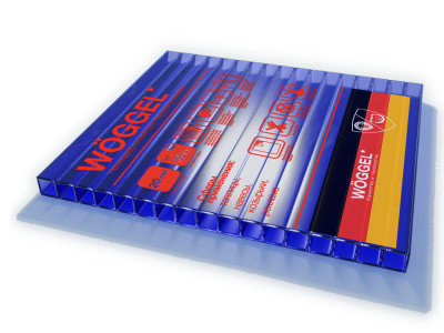 Сотовый поликарбонат( 04)  WOGGEL Синий