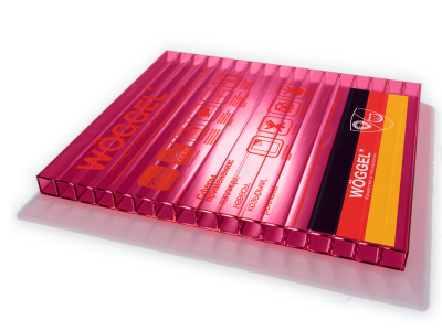 Сотовый поликарбонат( 08)  WOGGEL Красный